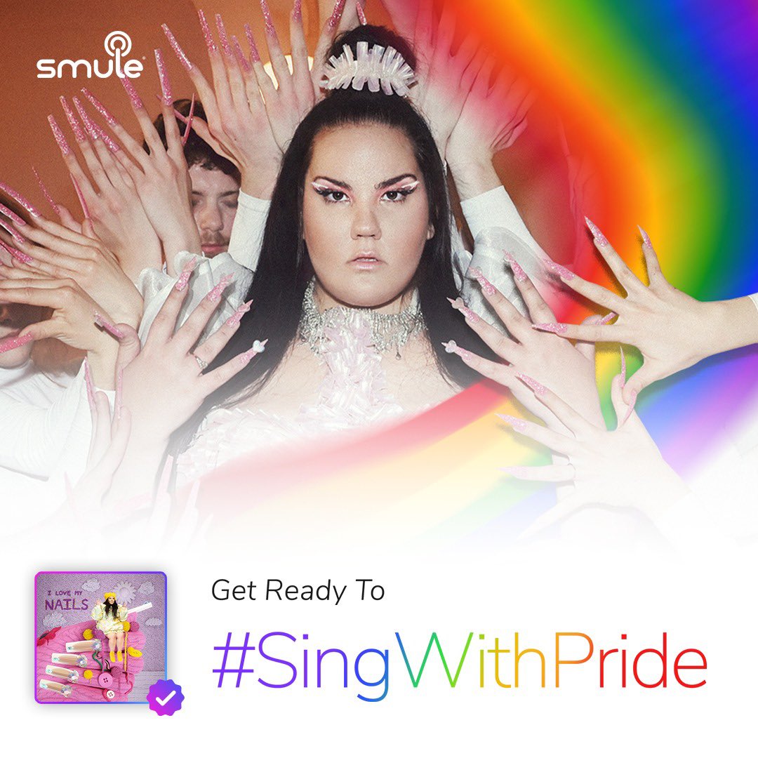 I wrote “I Love My Nails” when I needed a reminder not to let rejection or the judgement of others get in the way of how I value myself 💕 Come sing it with me on <a href="/smule/">Smule</a> now !! “I Love My Nails” and “Bassa Sababa" are ready for you 💅🏻🦏 bit.ly/SmulePride_Sin…  #SingWithPride