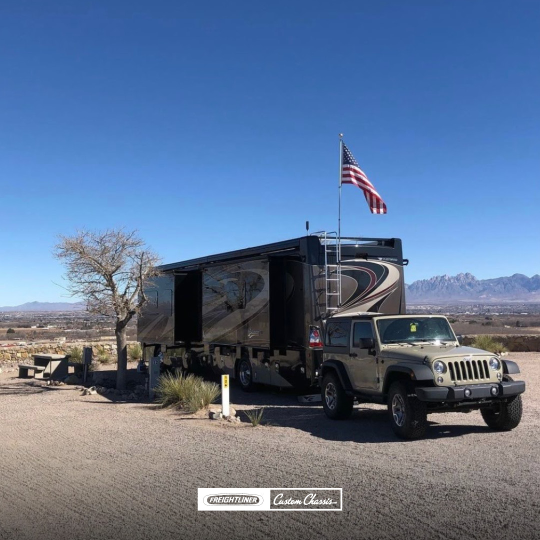 How do you proudly display your flag at your RV parking spot?