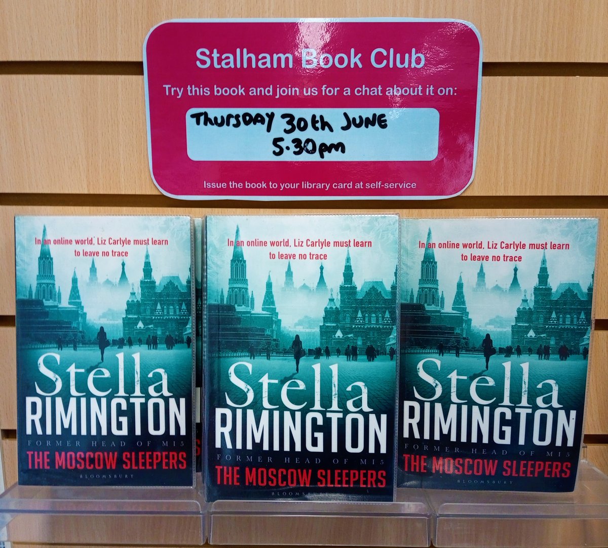 StalhamLibrary's tweet image. The first pick for Stalham Book Club has arrived ready for you to read. 'The Moscow Sleepers’ by Stella Rimington is a rollercoaster ride in the underbelly of global espionage and international intelligence. The group will meet on Thursday 30th June at 5:30pm 🕵️‍♀️