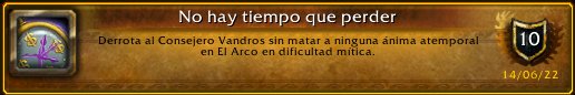 WarcraftExplore's tweet photo. ¡Acabo de conseguir el logro [No hay tiempo que perder]! #Warcraft #WorldOfWarcraft https://t.co/22u2FcCqWh