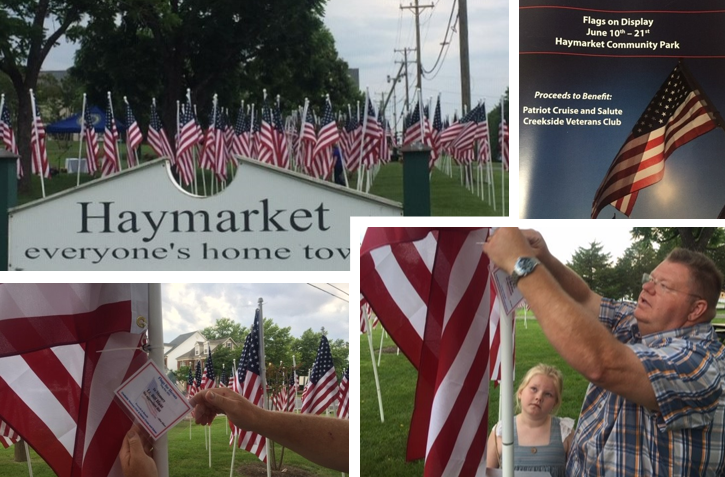 PWCPolice's tweet photo. Last Saturday, the Gainesville-Haymarket Rotary hosted a #FlagsforHeroes ceremony to honor past & present heroes. Haymarket PD Chief Sibert graciously sponsored a flag in memory of recently passed #PWCPD RET LT Bill Hunt. He was a Town resident from 1961-2022. Thank you to Chief. https://t.co/S4MNBqWt1D