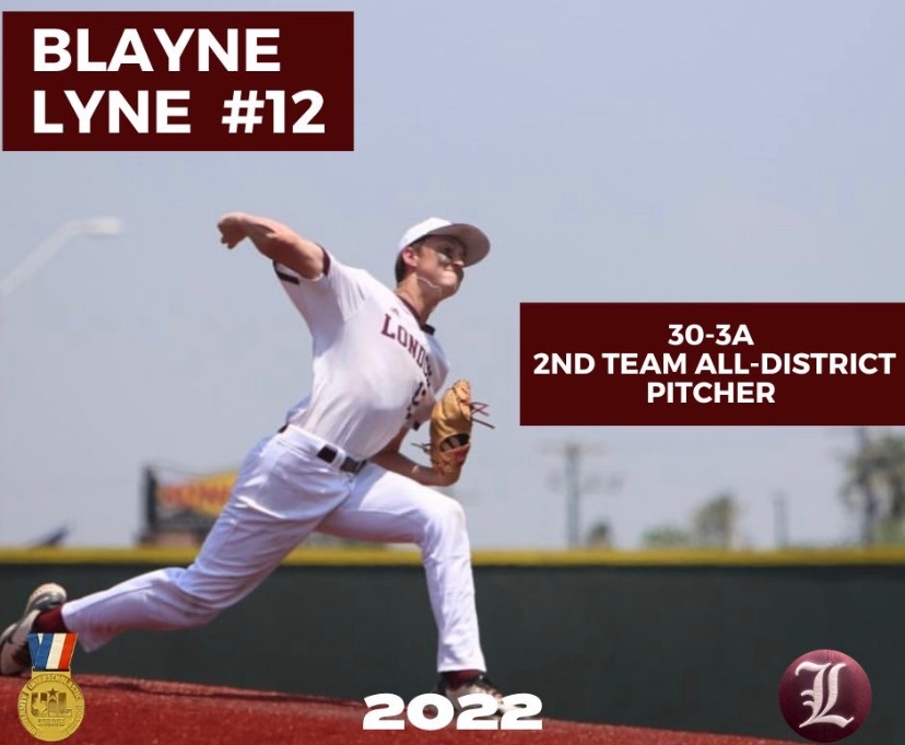 _LondonBaseball's tweet photo. Congrats @blaynelyne12 for being selected to the 30-3A All District Team. 🔥

#londonbaseball2022🏆
@CoachAmaya3 @TreySalinas5 https://t.co/L8tCqg89JK