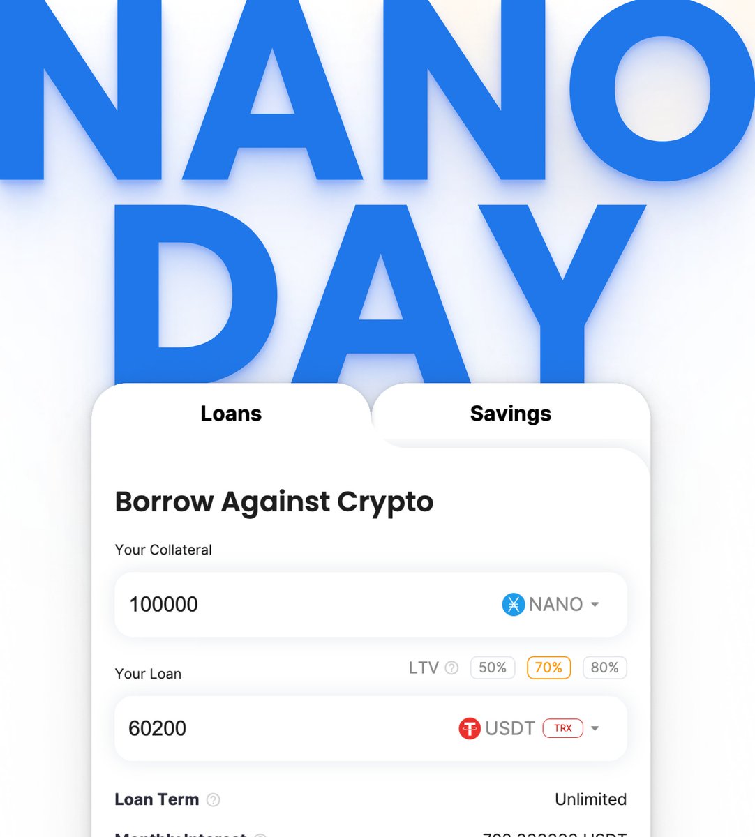CoinRabbitLoans's tweet photo. NANO. IS. BACK.

new $NANO loans get forever lowered interest, promo active until sunday

https://t.co/AtPXuVHzwl https://t.co/socHaq41RG