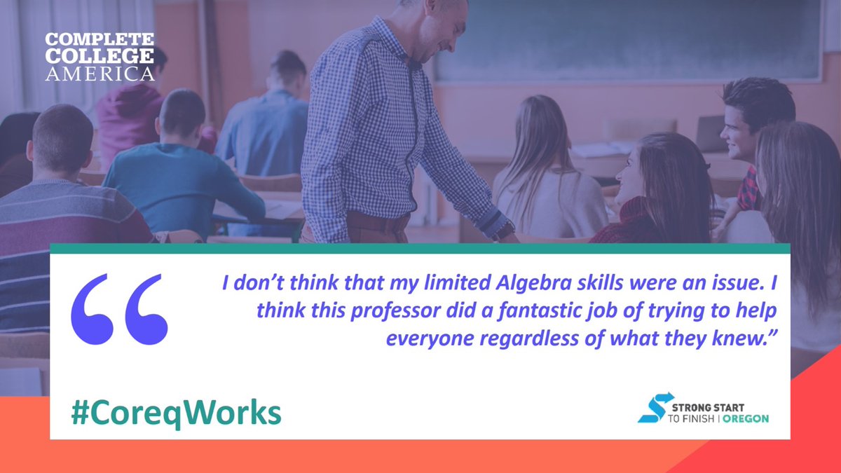 CompleteCollege's tweet image. Hear directly from students in Oregon on why #CoreqWorks! #CCAStudentVoices @_Strong_Start