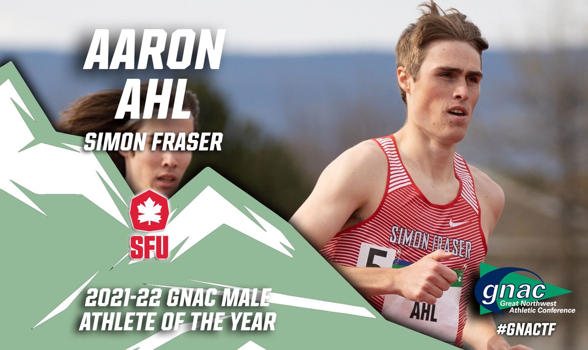 GNAC Sports (@gnacsports) on Twitter photo Congratulations to Aaron Ahl of <a href="/sfu_athletics/">SFU Athletics</a> on being selected as the 2021-22 GNAC Male Athlete of the Year!
bit.ly/39mwDpt Congratulations to Aaron Ahl of <a href="/sfu_athletics/">SFU Athletics</a> on being selected as the 2021-22 GNAC Male Athlete of the Year!
bit.ly/39mwDpt