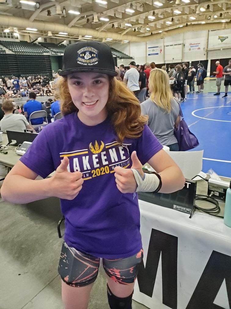 Adrian with win by fall in the All-Star dual. Moving to 7-0 with 6 pins.    #begolden <a href="/tregoeagles/">Trego Golden Eagles</a>