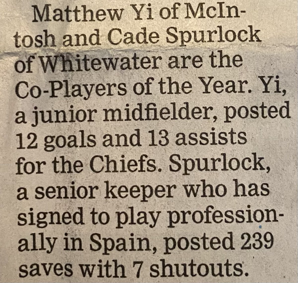 spurlock_cade's tweet photo. Congrats to the All-County High School soccer team!!  

Very proud to be named player of the year with Matthew Yi.  It’s a great group of young men with many of us playing together in High School and/or AFC MLS Next.
@WildcatsBoys @AFC_Lightning @WHSAthletics_ @WildcatNation22 https://t.co/M60VjmqobX