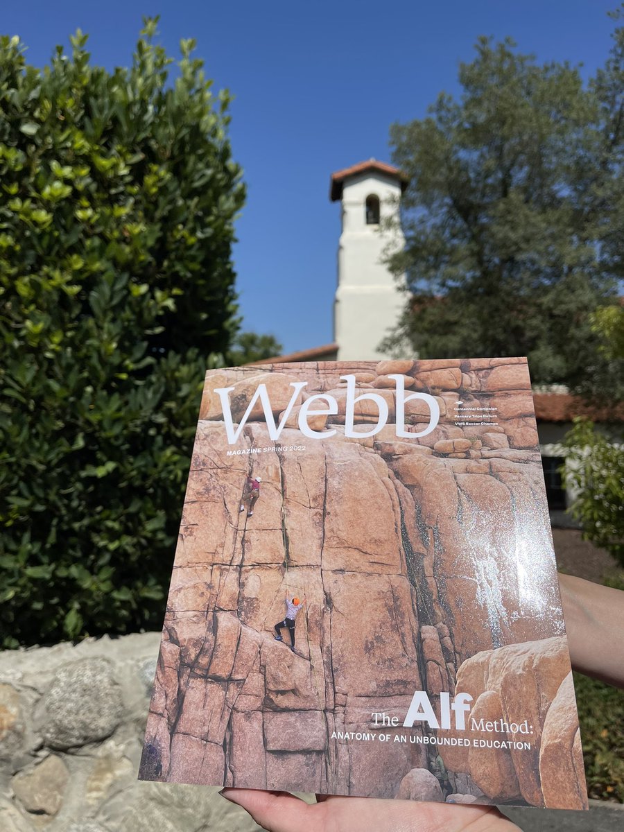 WebbAlumni's tweet photo. Check your mailboxes because the latest edition of the Webb Magazine is here! 🤩 Check out some of the latest stories from campus and, of course, news notes from fellow alumni! #magazine #webbmagazine #webbalumni https://t.co/4cSAXZ4cVe