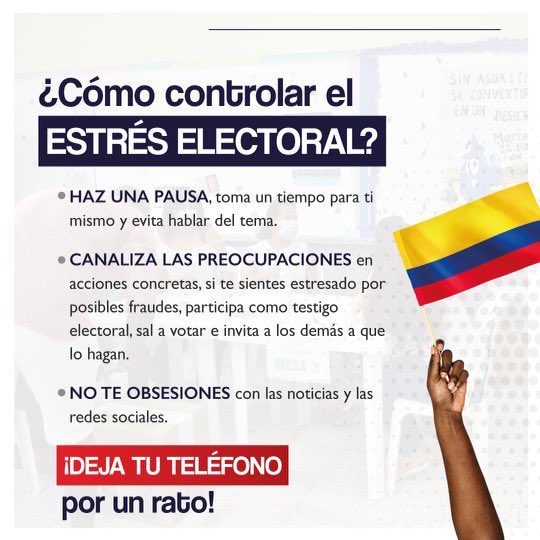 ¡La ansiedad electoral existe y en @kratosconsultores te damos algunos tips para controlarla!

● Haz una pausa, toma un tiempo para ti mismo y evita hablar del tema 😤