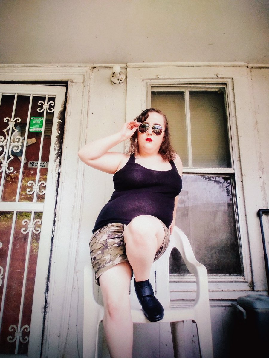 ClaymoreKay22's tweet photo. In the words of Sam Kiszka, I came to slay.
@Walmart No Boundaries Racer Back Black Tank Top, Camo Shorts
@Airflex Black Ankle Booties
#ootd #walmartstyle #thriftstorestyle #fashionblogger https://t.co/0HVbPp8MTW