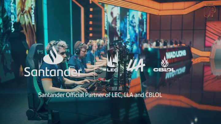 LaCasaDeLaTech's tweet photo. Un grande del mundo financiero se une a LoL Esports, 
@bancosantander se une como sponsors oficial de #LLA #CBLOL y #LEC desde el día de hoy, un honor que empresas tan grandes aporten al crecimiento de los esports como deporte. https://t.co/CJMTg1F4S9