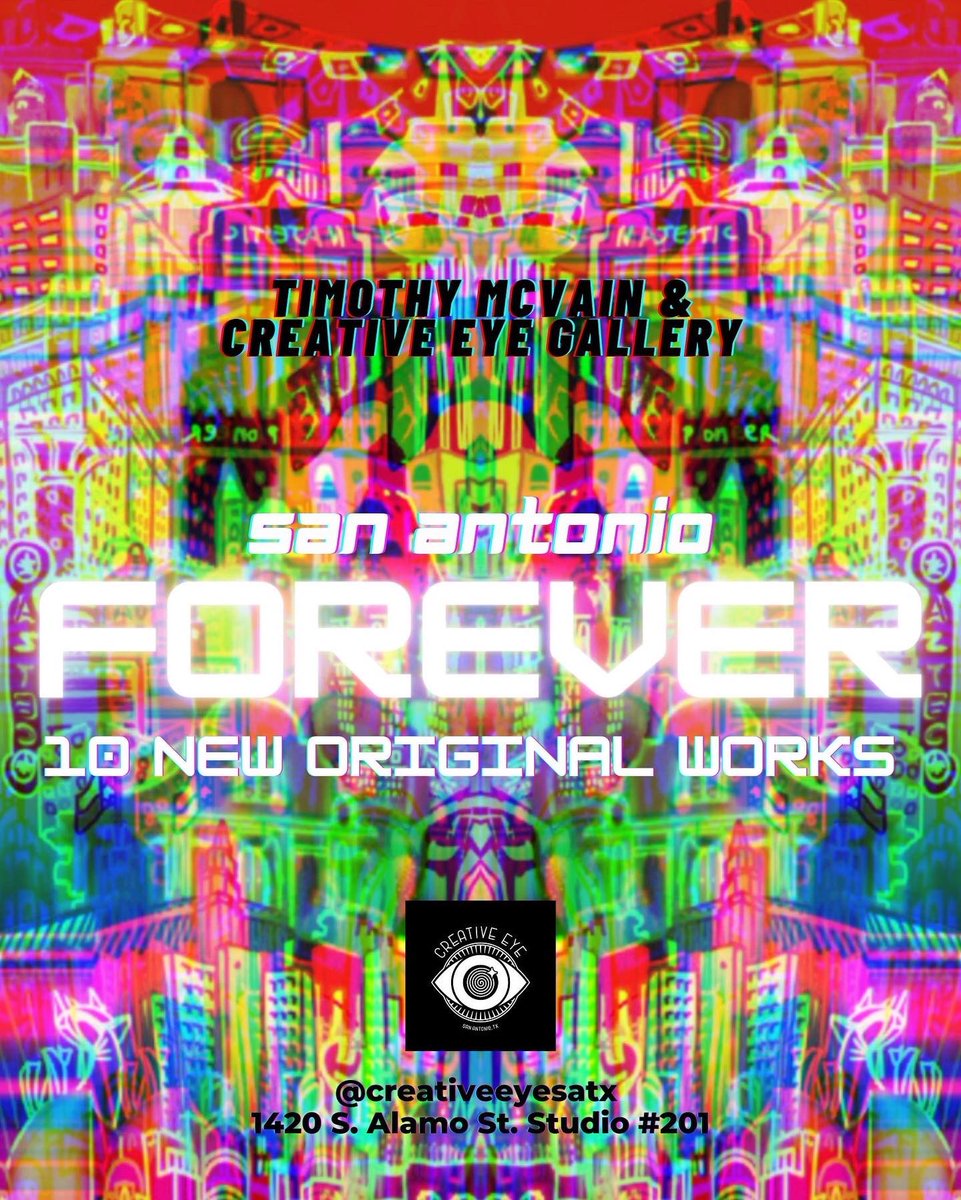 #SA4EVER my first solo show begins July 1 #creativeeyesatx at <a href="/BlueStarComplex/">Blue Star Arts Complex</a> <a href="/southtownsatx/">southtownsatx</a>