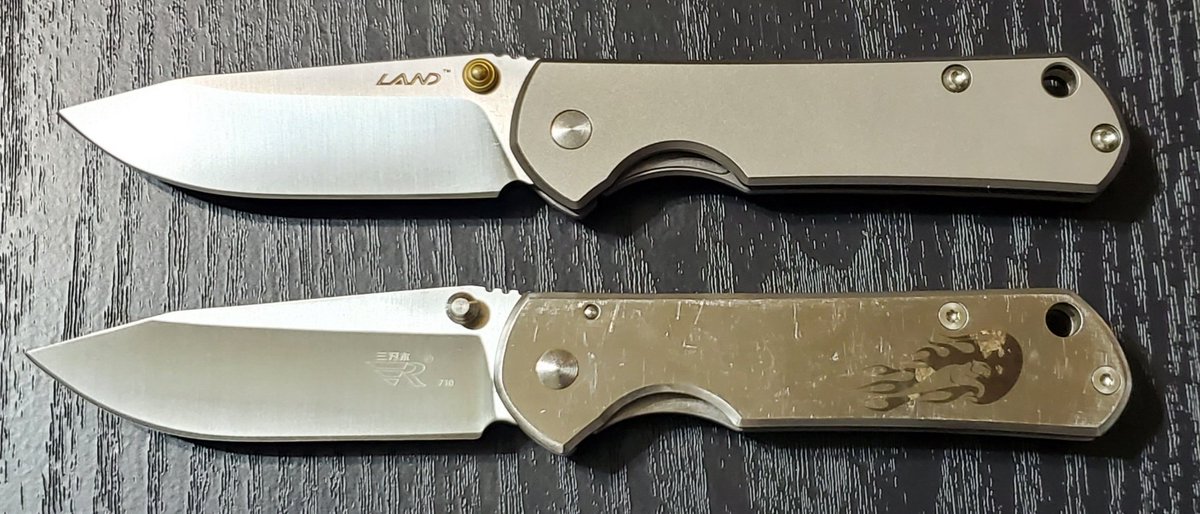 CutleryNovice1's tweet photo. This vitanium version of @Sanrenmu's 710 is fantastic!  Sad they're hard to find now, maybe one day they'll bring it back https://t.co/S1HzwmoO01