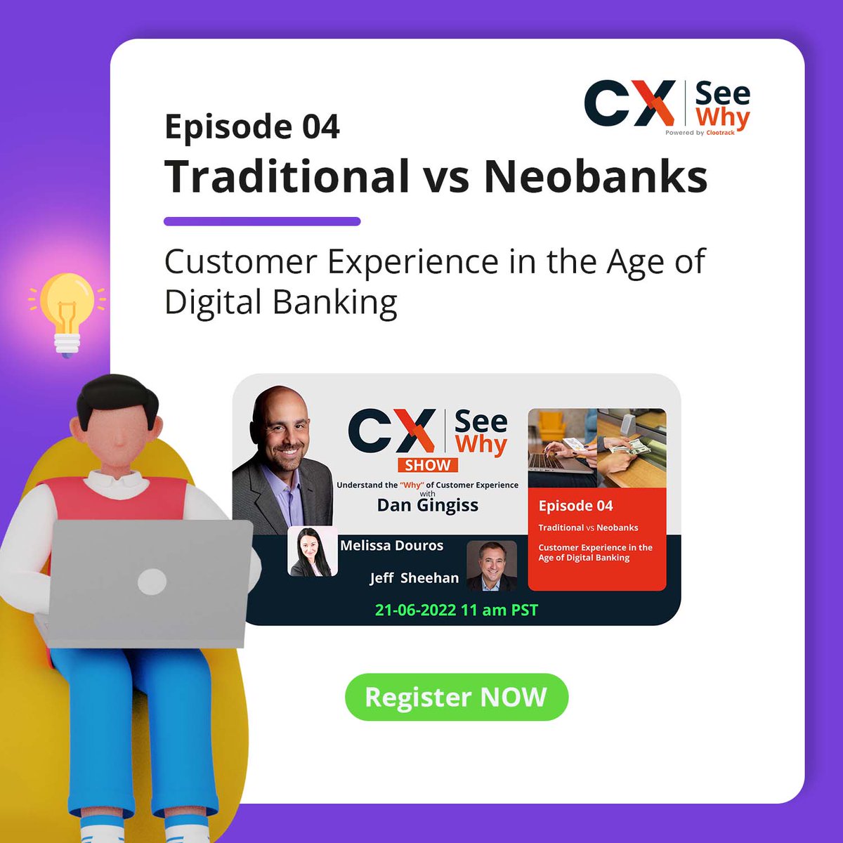 In Banks, customer experience will change as technology advances in the coming years. Join our CX See Why show to hear from banking experts on delivering what matters to your banking customers.
 bit.ly/3HkRciq
<a href="/dgingiss/">Dan Gingiss</a> <a href="/MelissaDouros/">Melissa Douros</a>  #cx #banking #bankingindustry