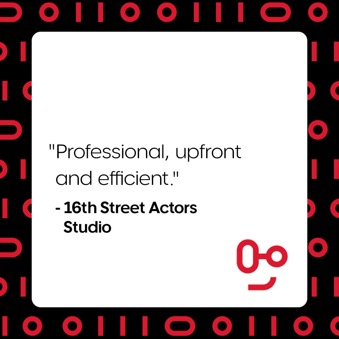 Thanks for the review 16th Street Actors Studio - happy to assist!

Book tech support for your home or business here: ow.ly/FCXh50JwCWF
