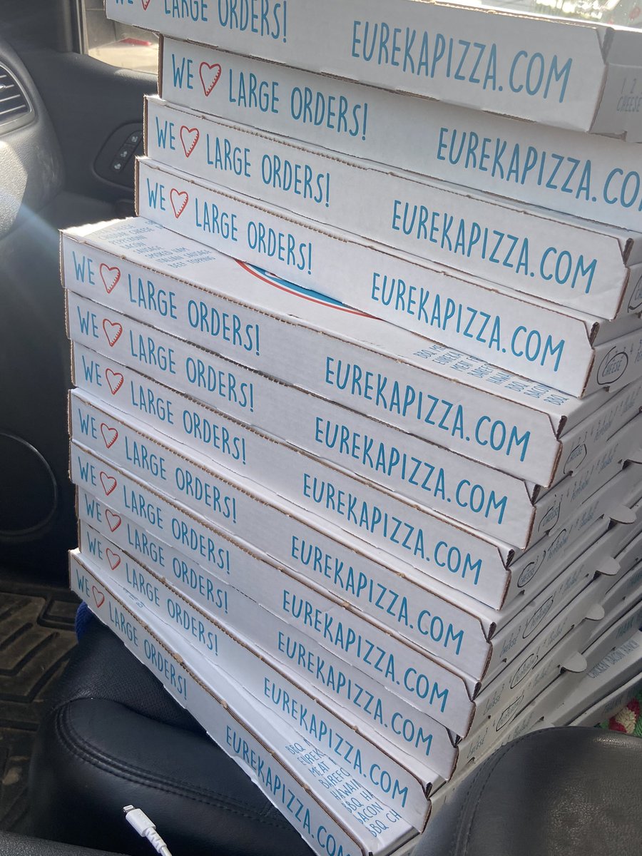 wakifer's tweet photo. Anyone hungry.  Thanks @eurekapizza for feeding a lot of kids at the pool this evening. https://t.co/HzADaltGpP