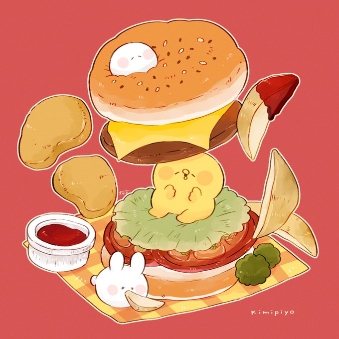 「サンドイッチ 座る」のTwitter画像/イラスト(新着)｜5ページ目