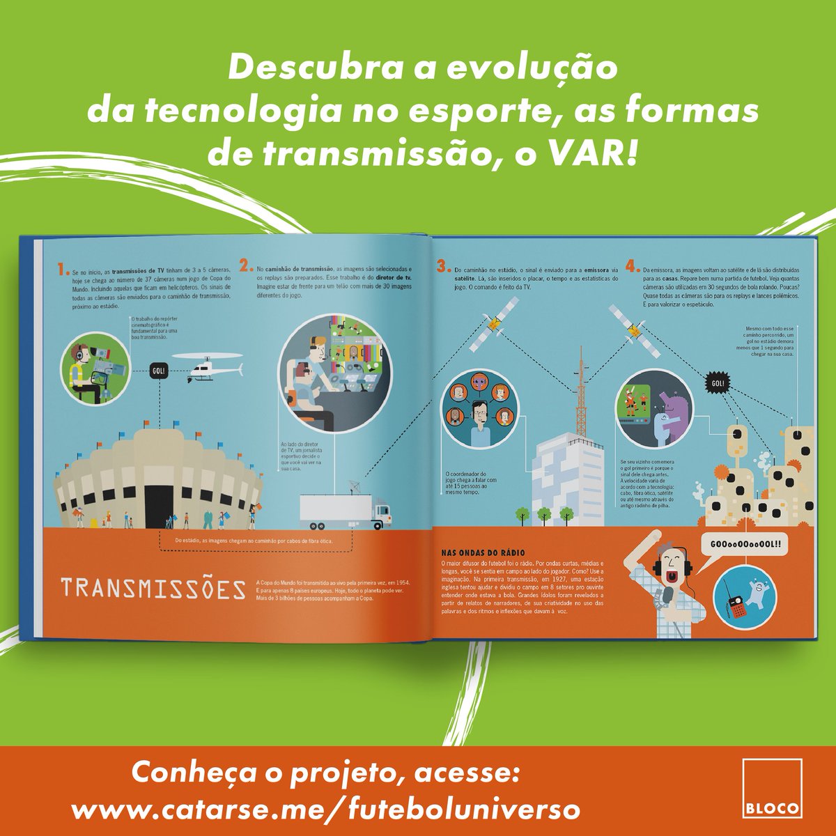 FUTEBOL UNIVERSO em pré-venda no <a href="/catarse/">Catarse</a>! História e informação sobre o mundo da bola em forma de guia, almanaque e quadrinhos. 
Um presentaço em ano de Copa do Mundo. RECEBA!
Compartilhe!
catarse.me/futeboluniverso