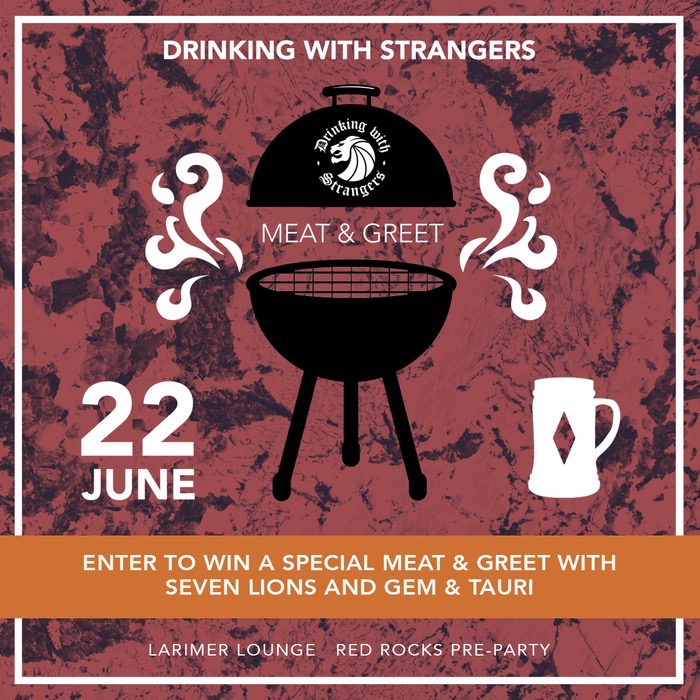 SevenLionsMusic's tweet photo. Drinking With Strangers returns at the @RedRocksCO pre-party at @LarimerLounge next Wednesday!
To enter:
1.Favorite and tag 2 friends on this tweet
2.Tweet a creative beverage or food themed photo on IG or TW using the hashtag #DWSRedRocks. We’ll select 5 winners next Monday! https://t.co/GvQq3TrpMW