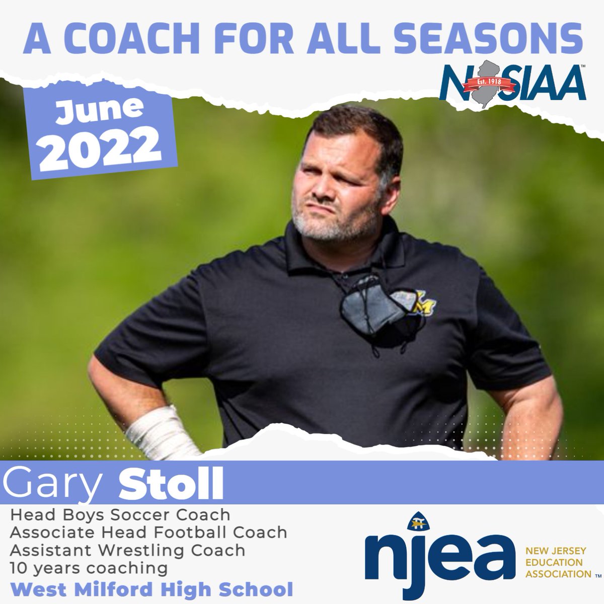 We’re proud to share our June “A Coach for all Seasons” feature presented by <a href="/NJEA/">NJEA</a>.  Each month, we will recognize a coach who has shown dedication to high school athletics by being a multi-sport coach. Thank you, Gary Stoll of <a href="/wmathleticdept/">WMAthletics</a> for all you do!