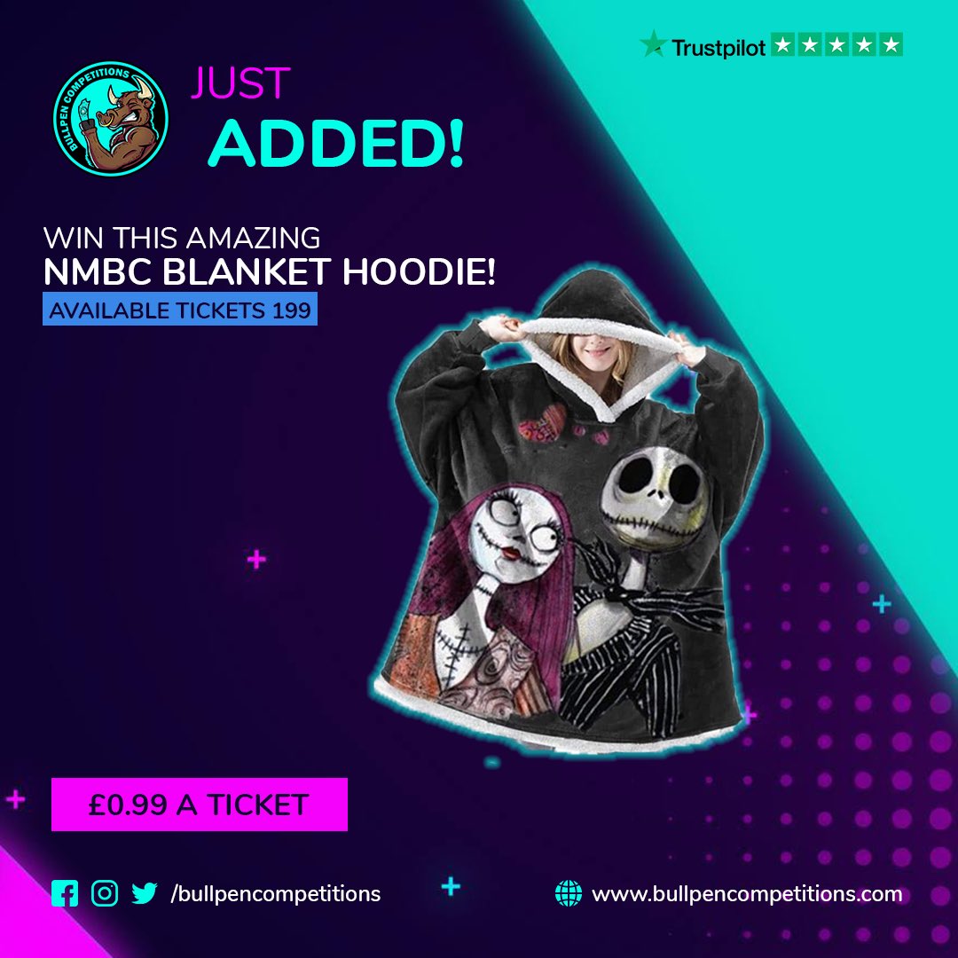 BullpenComps's tweet photo. Look what we’ve just added today! 

This awesome blanket hoodie will certainly keep you warm the nightmare before Christmas!

https://t.co/kkdWoCTLt1…

#raffle #prize #win #competition #allthingsgeek #collectibles #nightmarebeforechristmas https://t.co/k5cjDfYvod