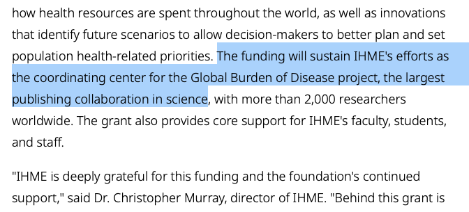 Oh, and it’s probably worth noting. That GBD report is funded by a quarter billion dollar donation from, you guessed it... The Gates Foundation.