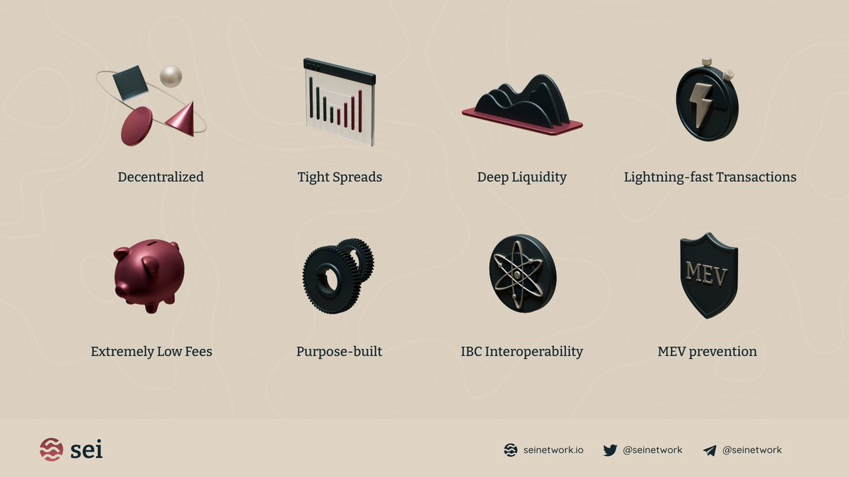 SeiNetwork's tweet image. Why is Sei Network a new #DeFi design space?

Let's break down each component 👇