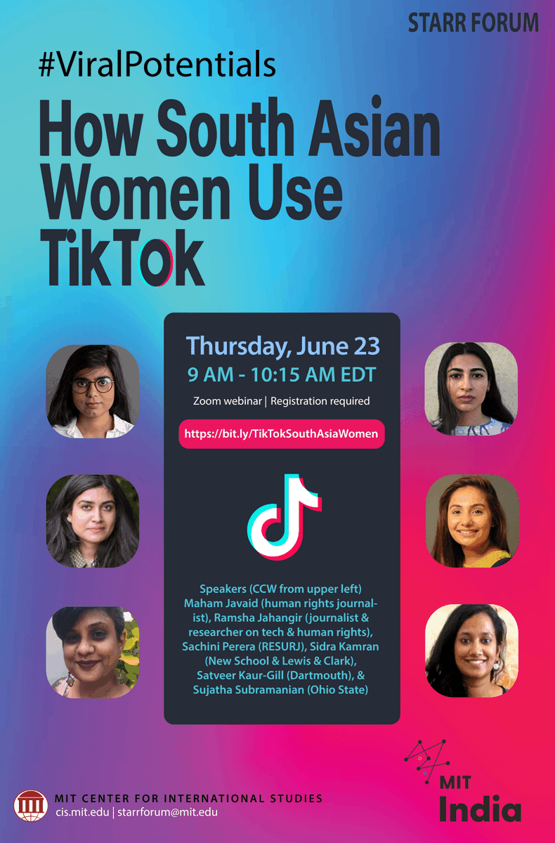 MITIndiaProgram's tweet image. Join us on June 23! Register here: bit.ly/3aURMr3 @JMaham @ramshajahangir @sachp @sidrakn @satveergill86