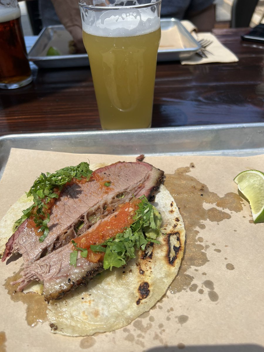 dnasholm's tweet photo. I just ate the most fantastic Brisket taco for #TacoTuesday at #MapleBlock in Culver City, California. It was amazing! I did take a bite before I took this picture to make sure it was as good as it looked, AND IT WAS!! https://t.co/l0XxOcMQ9L