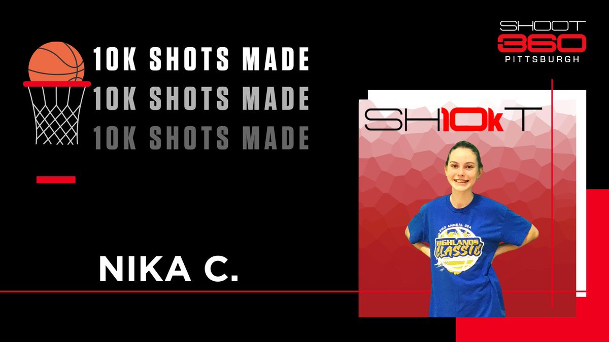 Nika C. made it to the 10k Shots Made!  Congratulations on this big accomplishment at Shoot 360. Now on the road to 25k Shots Made.​😁💪

#Shoot360 #unlockyourgame #shoot360pittsburgh