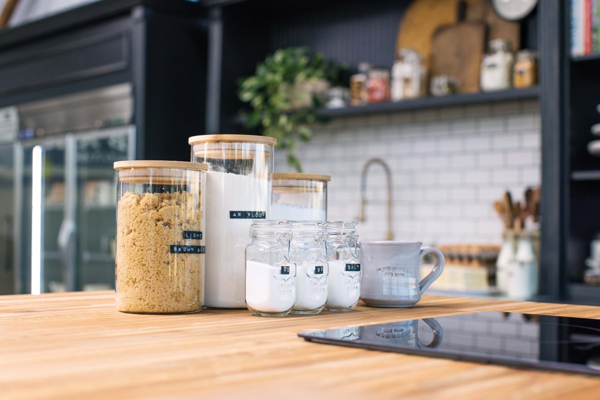 The dreamiest set for #SilosBakingCompetition ✨ In just under two months, our team designed and built a working kitchen with six stations, the judges’ table, a fridge, and pantry inspired by the inside of Silos Baking Co. Way to go, team! #MagnoliaNetwork