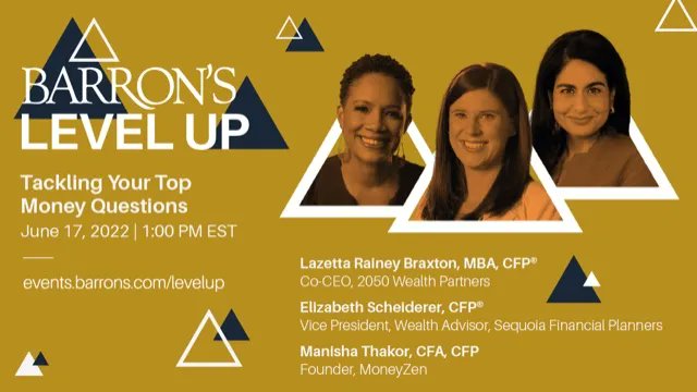 ManishaThakor's tweet photo. I’m partnering with @barronsonline and other industry leaders on an upcoming webinar to tackle your top money questions! Join us June 18 at 1pm EST - advance registration required: https://t.co/HikJH50P9B #MoneyZen #selfimprovement https://t.co/SSsC1K6urw