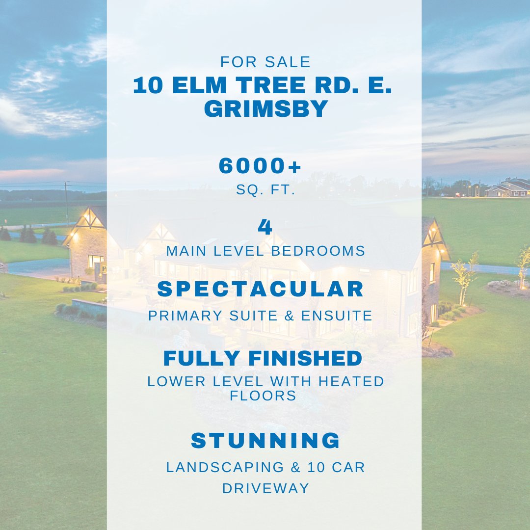 1steveaugustine's tweet photo. ⭐️FOR SALE⭐️
🌎 https://t.co/PT8Y9dnHTX 🌎

LUXURIOUS CUSTOM BUILT 6 BEDROOM/OFFICE BUNGALOW!! 2.5 ACRES OF BEAUTIFUL PROPERTY!! 3 MINUTES TO GRIMSBY!

Call us for a private tour - you won't be disappointed! 

Call 📞 Text 📱 or Email 💻 289-235-8000 | info@steveaugustine.com https://t.co/rbjHrbgzB3