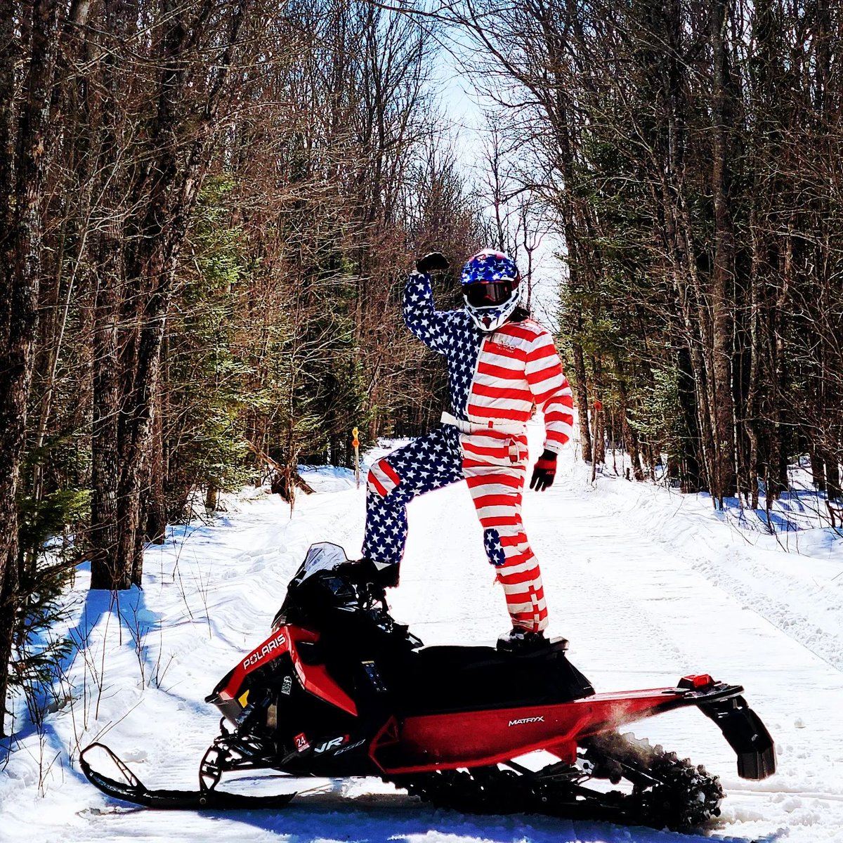 PolarisSnow's tweet photo. Stars, stripes, and sleds. Happy Flag Day! https://t.co/2DfWhw3j6G