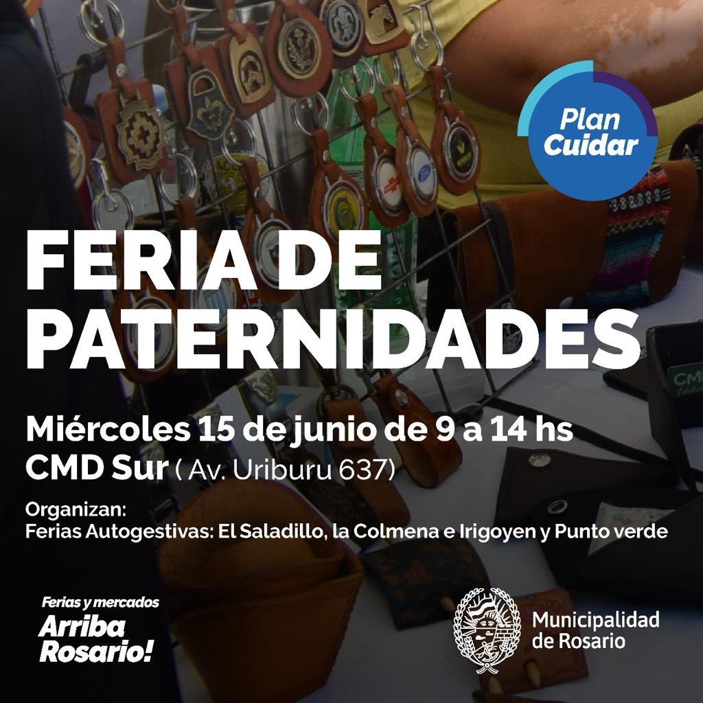SDHyHRosario's tweet photo. 👨👦👦¡En las ferias especiales de paternidades vas a poder conseguir el mejor regalo!👨👧
☑️¡Agendalo!
💥Feria de Paternidades Autogestivas: miércoles de 9 a 14hs en CMD Sur (Av. Uriburu 637)
#ArribaRosario
#ConsumiLocal
#FelizDiaPapá https://t.co/jiWVbDA4fG