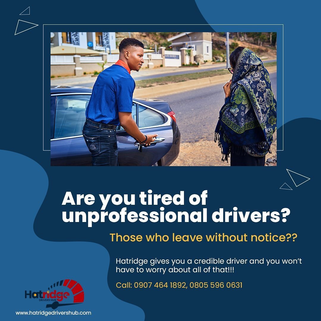 Hatridgedrivers's tweet photo. @ABUJAPLUG Statistics show that only 4% of drivers remain with their employees for up to one year.

This is a huge challenge in the society for individuals&amp;enterprises

Hatridge drivers hub has come with a sure SOLUTION

Are you in Abuja and you need to hire a driver? Contact us today! https://t.co/zHBiVpo84f