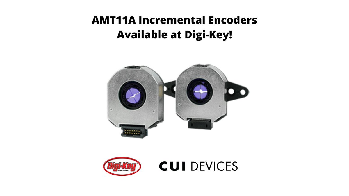 sameskydevices's tweet photo. Available now at @digikey! The AMT11A incremental encoder is not susceptible to contaminants such as dirt, dust, and oil that typically plague encoders in industrial environments. || View now: https://t.co/1kPcsIeHl9

#CUIDevices #DigiKey #Motion #Encoder #IncrementalEncoder https://t.co/wU6FSGJKFN