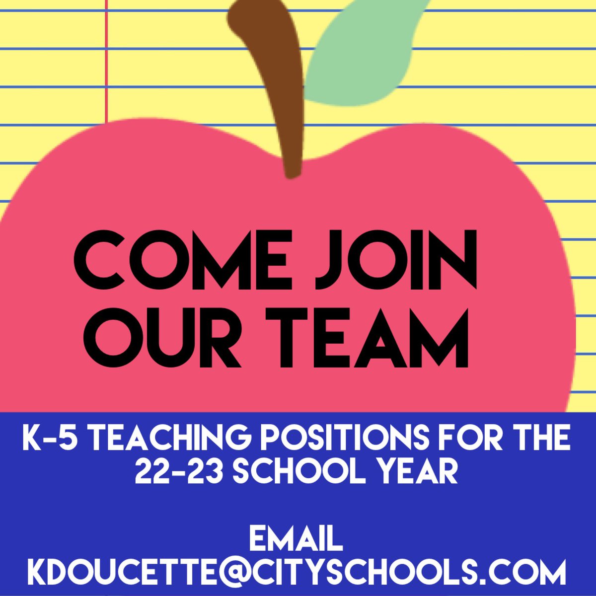 Hey  #ECUSOE #PirateEducators, we are looking for a few AMAZING teachers in Fredericksburg, VA.  Call me to setup an interview! 540-372-1115