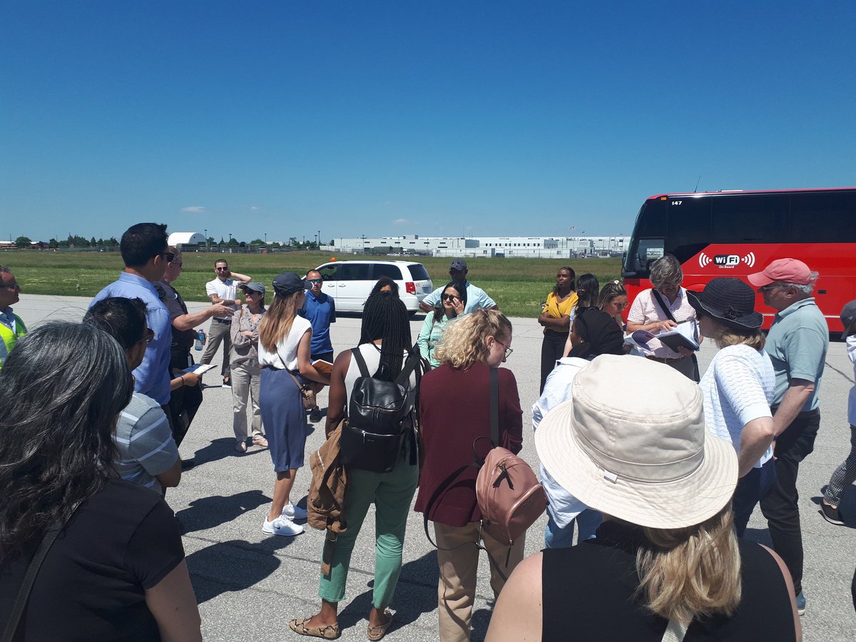 davidsitplanTo's tweet photo. Enjoying the day at ID8 with the Northcrest, CLC and city of toronto team. Standing on the Bombardier runway.  Luckily no planes are landing #gregglintern https://t.co/bmHQYt25RY