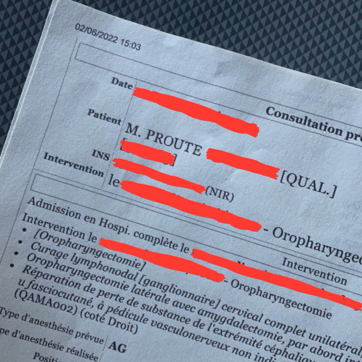EAPYui's tweet photo. Guettez le nom d’un patient que je vois comment ne pas rire quand je dis bonjour monsieur prout https://t.co/Cf0BpKVJEw