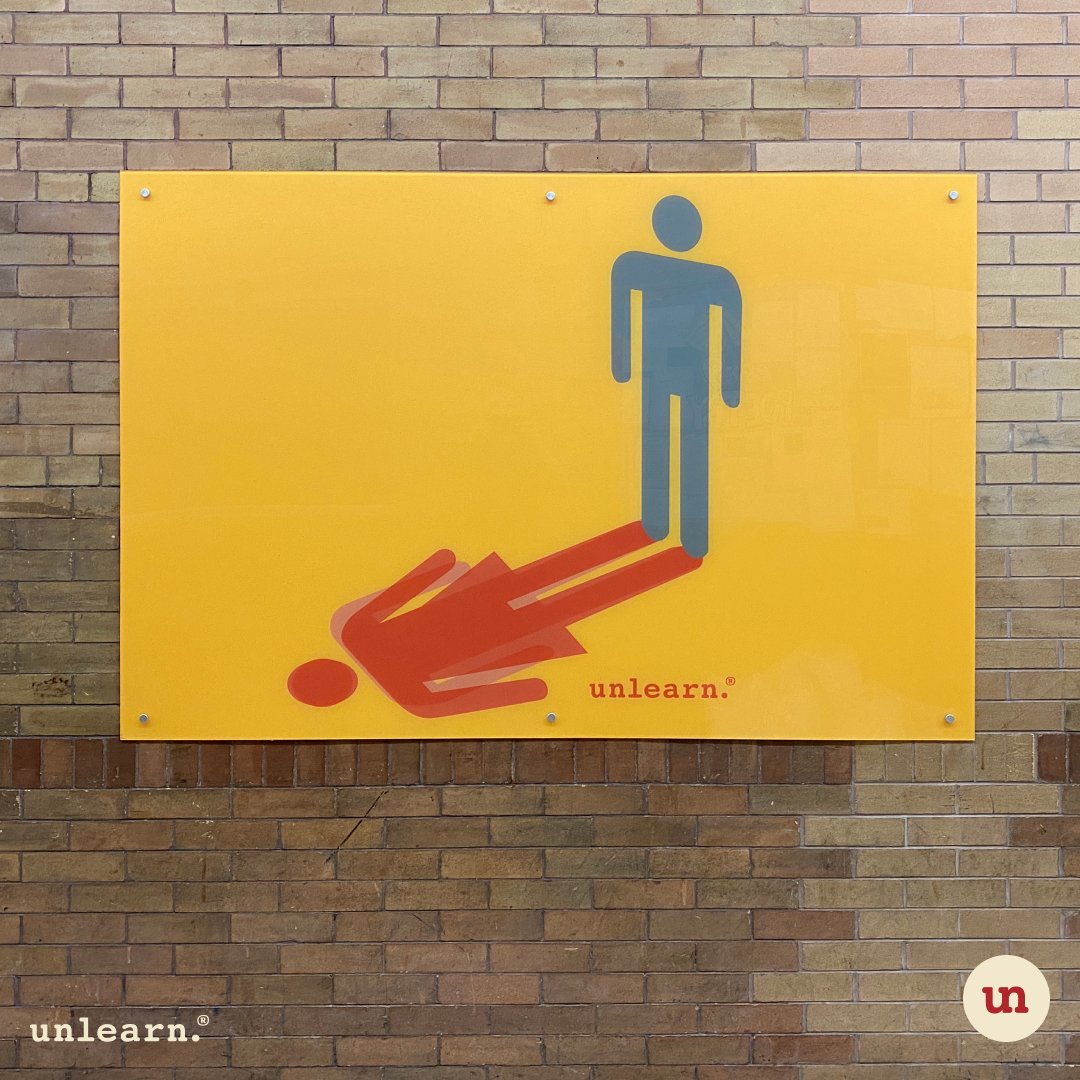 unlearn_com's tweet photo. We recently installed several murals at @CentralTech from the @tdsb! The two murals shown here are our "Shhh!" and "Me and My Shadow" designs. What do you wonder about these designs?

#unlearn #mural #Diversity #Equity #inclusion https://t.co/NVQOgpdMWG