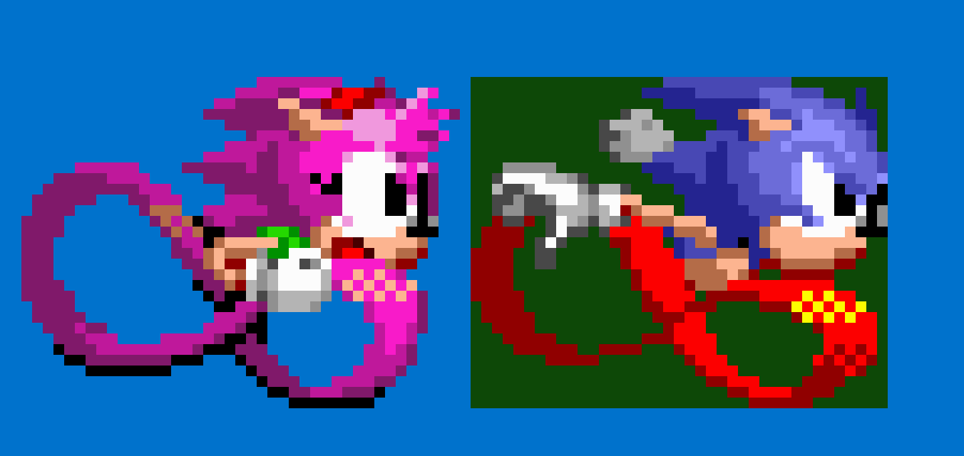 Pixilart - New sonic CD amy sprite by STUPIDRT