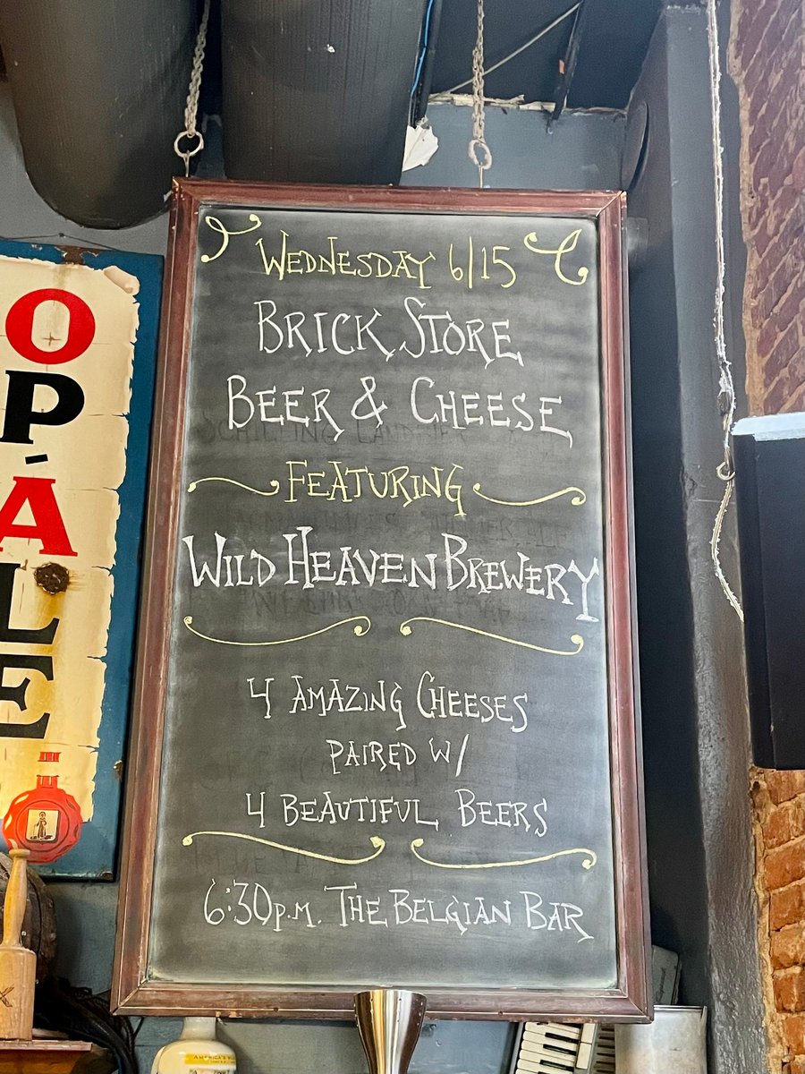 We still have tickets left for our Beer &amp; Cheese night!  Link in Bio.  We are so happy to do our second Beer &amp; Cheese at the Belgian Bar since 2020.  🥲