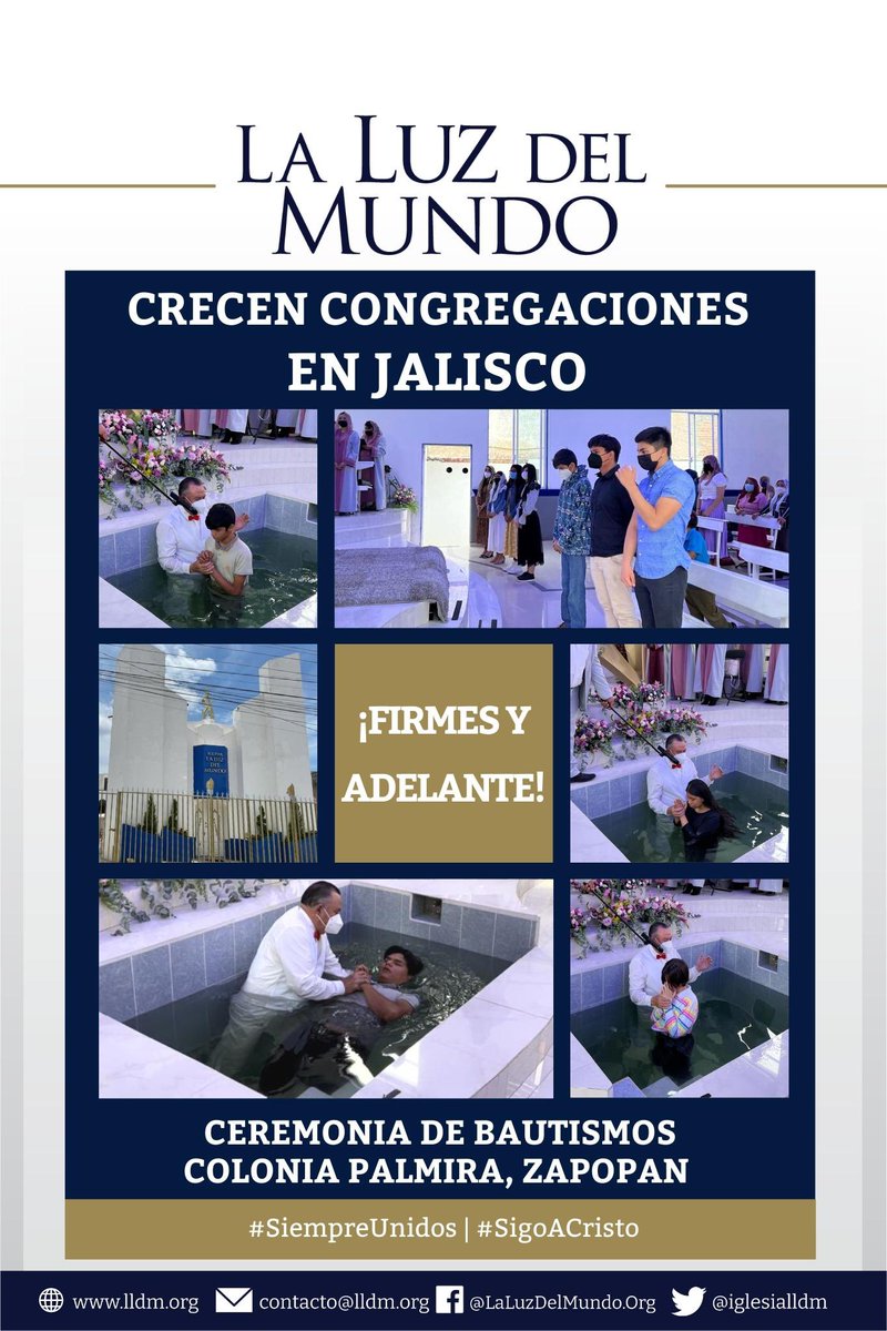 iglesialldm's tweet photo. Ceremonia de #Bautismos en 
#Zapopan, Jalisco. 12 de junio de 2022

Cada día, más personas deciden seguir a Jesucristo, para que a través del evangelio sean buenos cristianos y también mejores ciudadanos.

¡Firmes y Adelante! 

#LLDM | #ElAmorNosUne |#SigoACristo | #SiempreUnidos https://t.co/GBinQCB7Pj