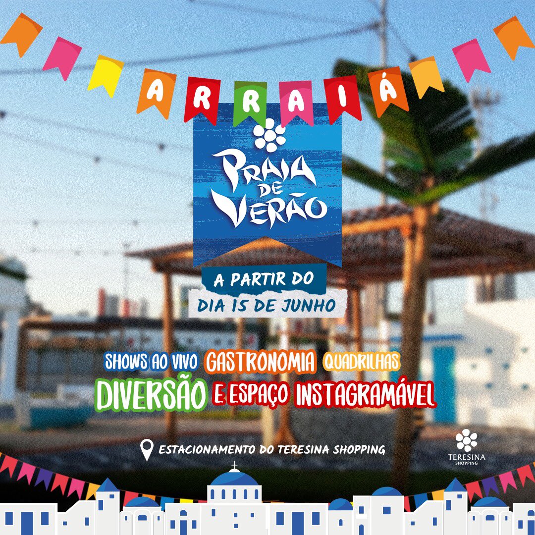 TeresinaShopp's tweet photo. Vai ter #Arraiá na #PraiaDeVerão a partir do dia 15 de junho. 🪗🧡

Comidas típicas, shows ao vivo, apresentação de #QuadrilhasJuninas, e muita diversão esperam por você no #ArraiáPraiaDeVerão https://t.co/m2CmwfRwOX