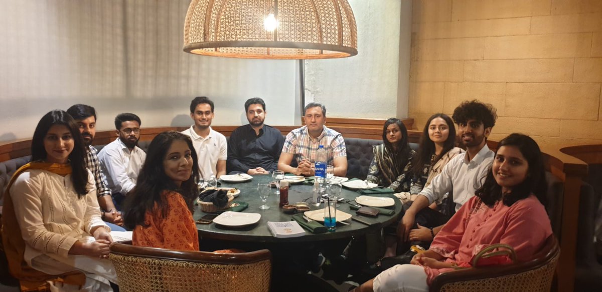 SyedMaroofAli98's tweet photo. @LRTerrace // @atomcamp Karachi meetup!

Wonderful conversations - both collective and 1-on-1 - on diverse topics with a common denominator of continuous learning and social impact. Also a few jokes and great food in between. :)

Always a pleasure to have Sir @navift in Karachi! https://t.co/ggSkyxuzxO