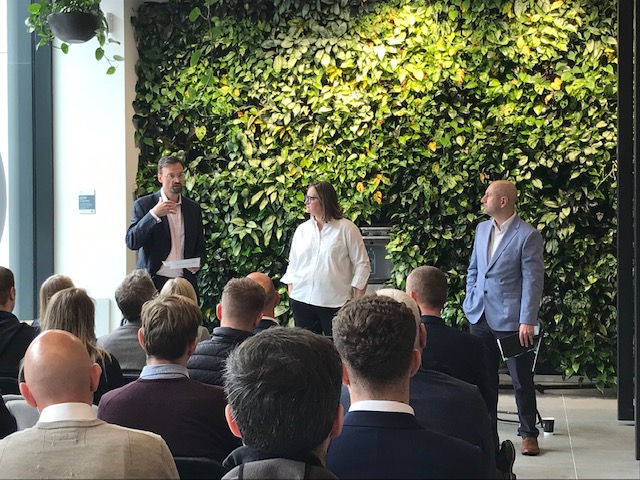 A full house at  Cadworks Lunch and Learn Green Leases: All You Need to Know. The panel was hosted by FORE's Giles Edwards, with green lease expert Anastasia Klein of Maples Teesdale  and Avison Young's Paul Broad. Thanks to  #maplesteesdale #avisonyoung #wolfstreetfood