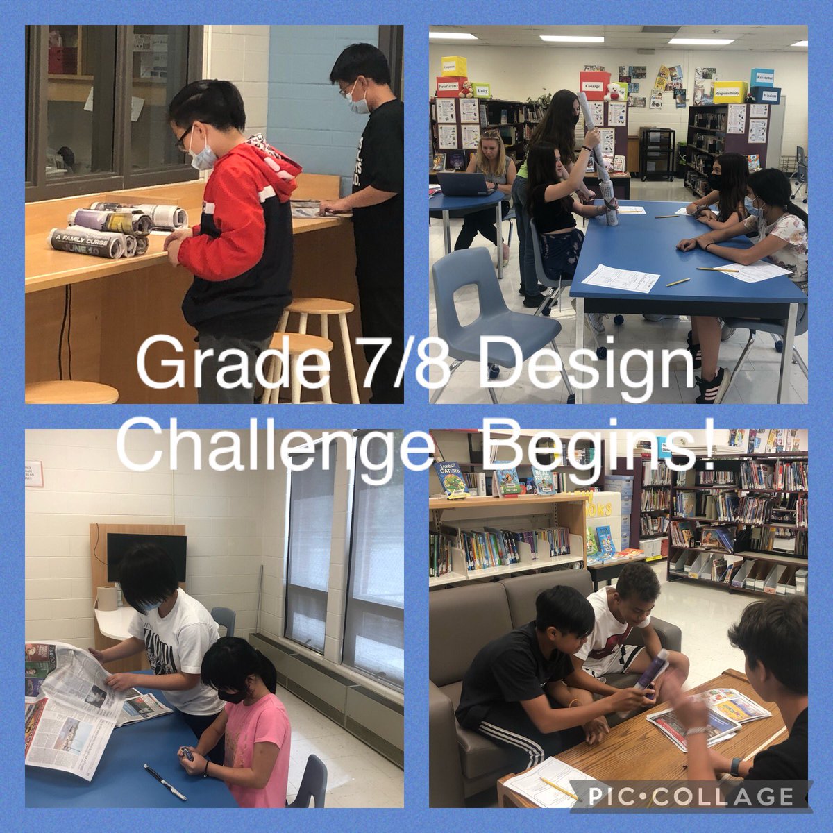NFitzGerald_TL's tweet photo. Who can build the tallest structure which can support an egg? They can only use newspaper and tape!                    @StMatthew_CES https://t.co/HBxilApTno