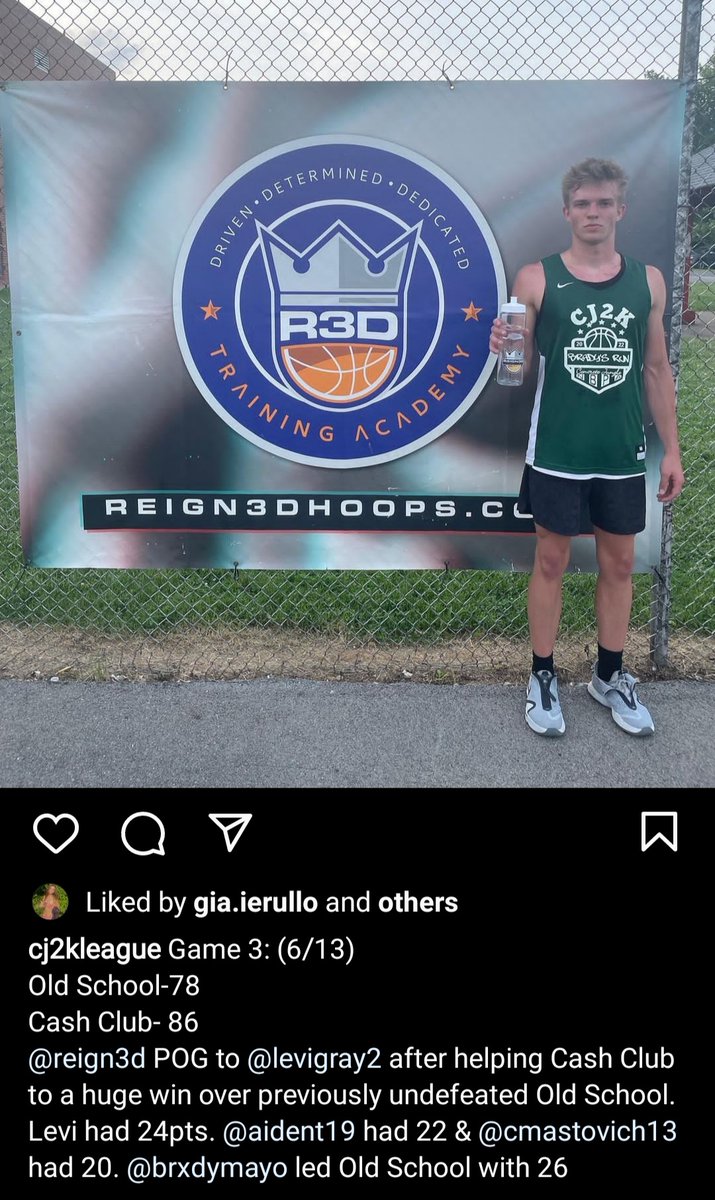 CJ2KLeague's tweet photo. Results from 6/13, Game 3 👀
Cash Club 86
Old School 78
Levi Gray POG with 24 pts https://t.co/zSFJ1z6kFB