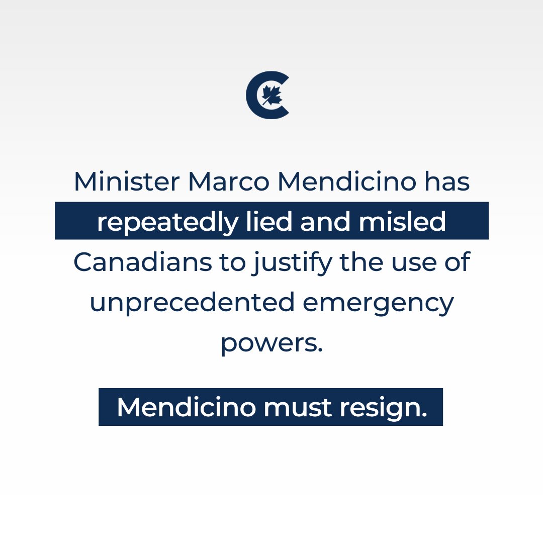 CPC_HQ's tweet photo. Minister Mendicino must resign. https://t.co/szBi7wmLGU